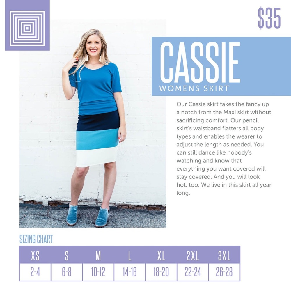 NWT Lularoe Cassie pencil skirt sizes 2XL & 3XL - Picture 8 of 8